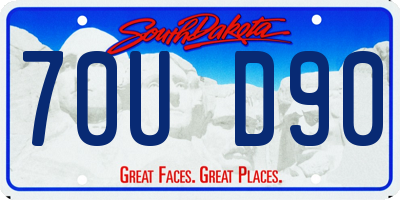 SD license plate 70UD90
