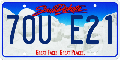 SD license plate 70UE21