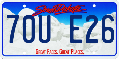 SD license plate 70UE26