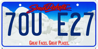 SD license plate 70UE27
