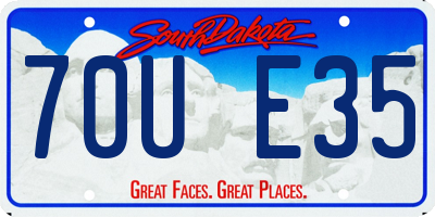SD license plate 70UE35