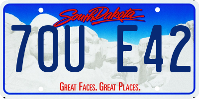 SD license plate 70UE42
