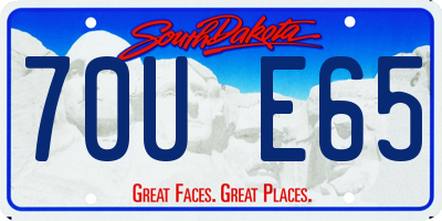 SD license plate 70UE65