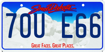 SD license plate 70UE66
