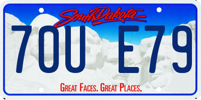 SD license plate 70UE79