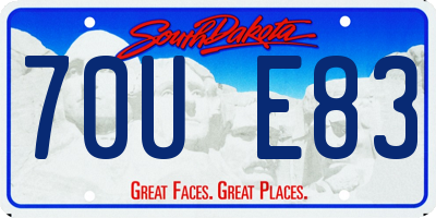 SD license plate 70UE83