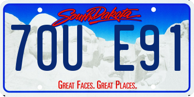 SD license plate 70UE91