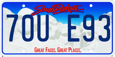 SD license plate 70UE93