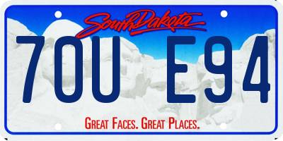 SD license plate 70UE94