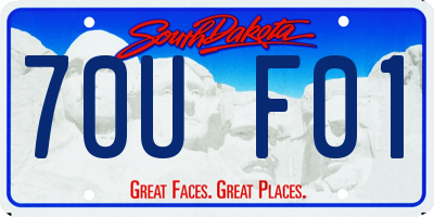 SD license plate 70UF01