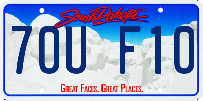 SD license plate 70UF10
