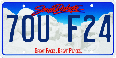 SD license plate 70UF24