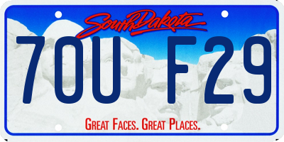 SD license plate 70UF29