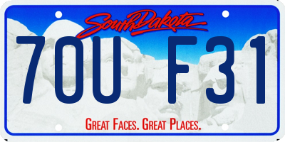 SD license plate 70UF31