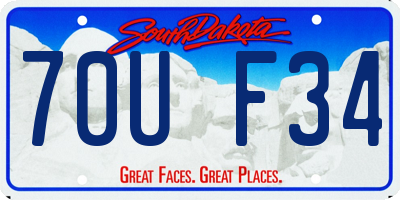 SD license plate 70UF34