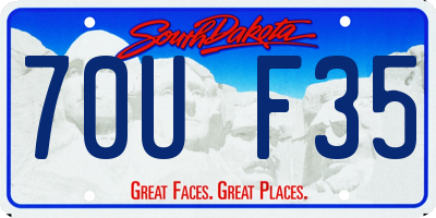SD license plate 70UF35