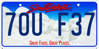 SD license plate 70UF37