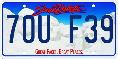 SD license plate 70UF39