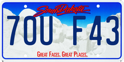 SD license plate 70UF43
