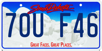 SD license plate 70UF46