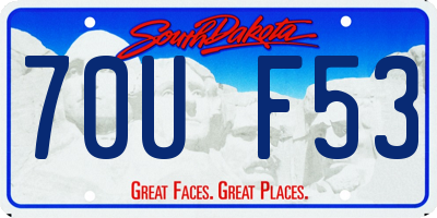 SD license plate 70UF53