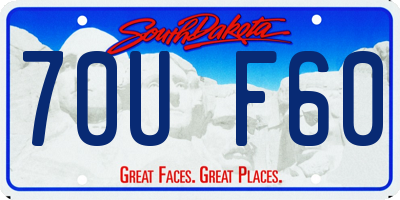 SD license plate 70UF60