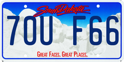 SD license plate 70UF66