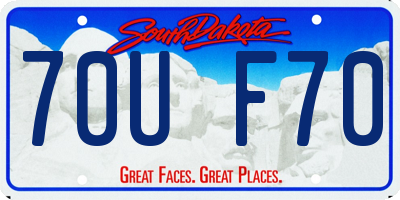 SD license plate 70UF70