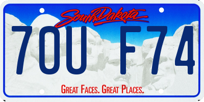 SD license plate 70UF74