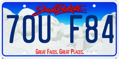 SD license plate 70UF84