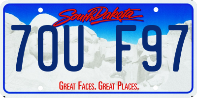 SD license plate 70UF97