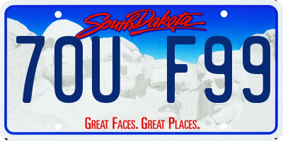 SD license plate 70UF99