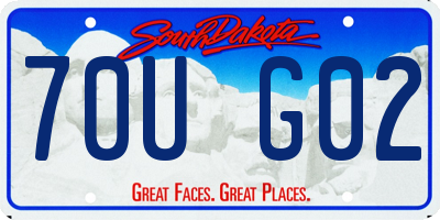 SD license plate 70UG02