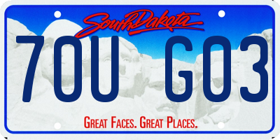 SD license plate 70UG03
