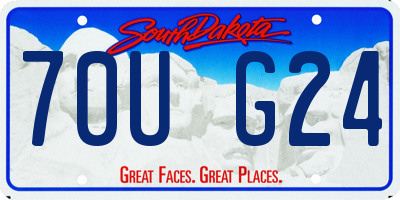 SD license plate 70UG24