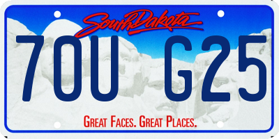 SD license plate 70UG25