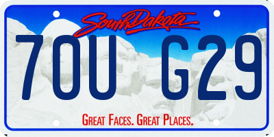 SD license plate 70UG29