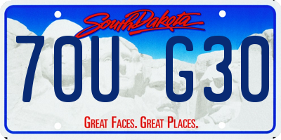 SD license plate 70UG30