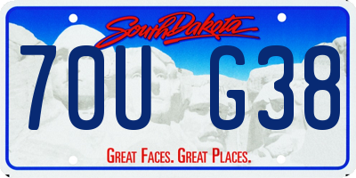SD license plate 70UG38