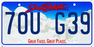 SD license plate 70UG39