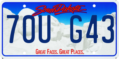 SD license plate 70UG43