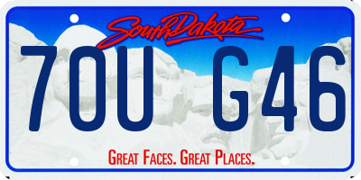 SD license plate 70UG46