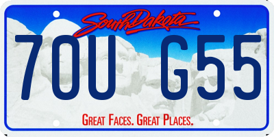 SD license plate 70UG55