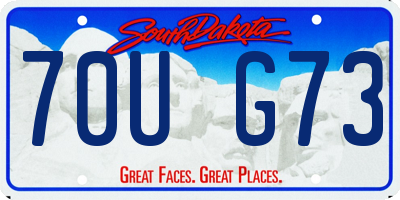 SD license plate 70UG73