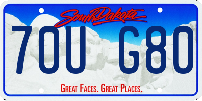 SD license plate 70UG80