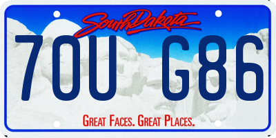 SD license plate 70UG86