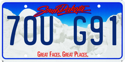 SD license plate 70UG91