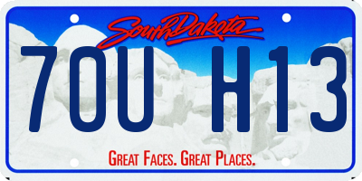 SD license plate 70UH13