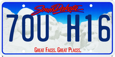 SD license plate 70UH16