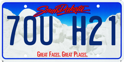 SD license plate 70UH21